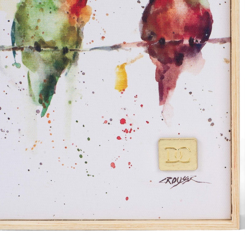 DEMDACO Dean Crouser Hummers On A Wire Watercolor 12 x 8 Wood and Canvas Decorative Wall Art Sign - Image 5